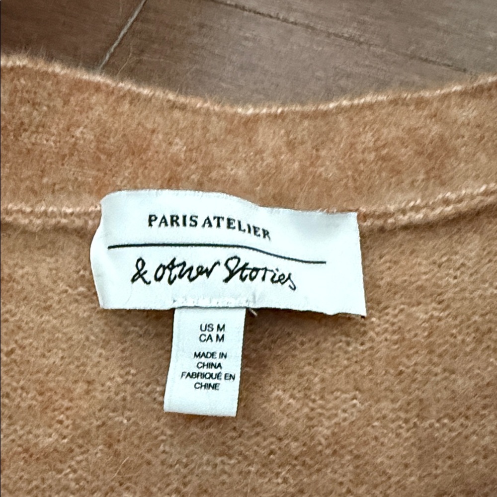 Soft Camel Knit Button-Front Women’s Sweater Vest from & Other Stories - Picture 2 of 4